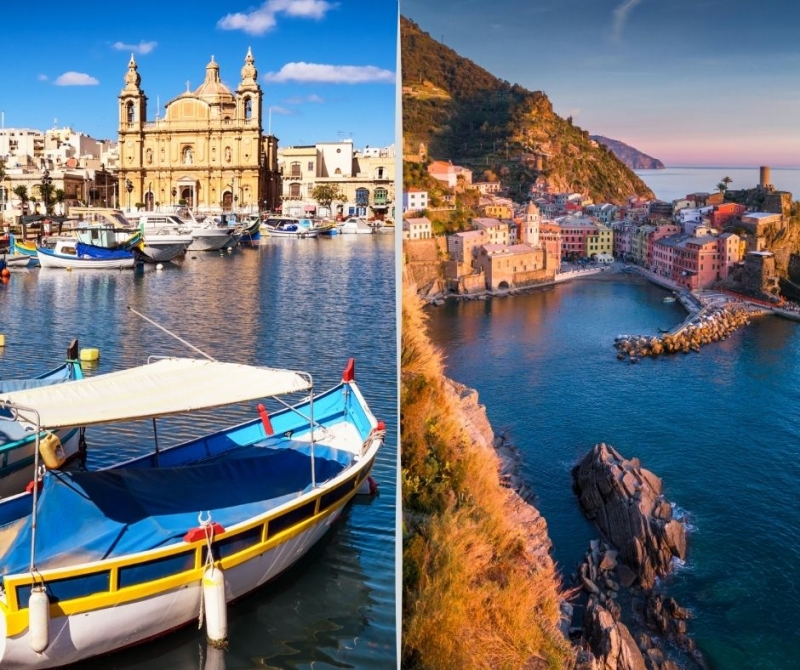 GNC Turismo - MALTA COM EXTENSÃO A ITÁLIA (CINQUE TERRE)